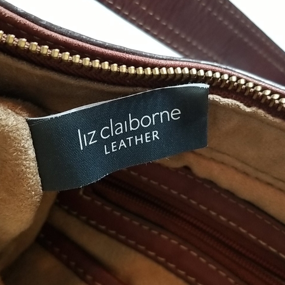 Liz Claiborne Vintage Brown Genuine Leather Bag - Picture 9 of 16